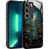 YUXING Cover per Realme C71 4G / Realme P3 Lite - Abstact Art Geometry Pattern Antigraffio Vetro Back Cover, Custodia Antiurto Antiscivolo Sottile (Cyberpunk)
