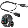 MBROS Compatibile per Cavo USB Compatibile per Jugeman Smartwatch Orologio Intelligente Uomo Donna 1.96 P99 (Nero)