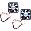JZK 2 ventole da 50 x 50 x 10 mm, 2 poli, DC 5 V, con cavi, piccole ventole silenziose DC senza spazzole