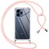 Pnakqil Cover per Oppo Reno15 F 5G / Reno15 FS 5G con Cordino, Trasparente Custodia con Laccio Tracolla Cellulare Girocollo Collana Protettiva per Oppo Reno15 FS 5G 6,57, Rosa