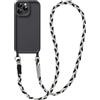 Coiwxmoi Cover per iPhone 11 Pro Max con Cordino, Custodia Doux Silicone con Regolabile Collana Ultra Sottile Antiurto AntiGraffio Protettiva Case con Laccio Tracolla per iPhone 11 Pro Max 6,5, Nero
