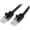 StarTech.com 45PAT5MBK Cavo di Rete CAT5e Ethernet, RJ45, Antigroviglio, Patch Snagless, 5 m, Nero