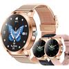 MYSHUN Smart Watch da donna, 1,32, AMOLED Fitness Tracker 123, modalità sportive, monitoraggio dell'attività con pressione sanguigna, contapassi, orologio da polso per iOS Android (oro)