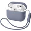 Mocarheri Custodia in Silicone Compatibile con Airpods Pro 2 (2022), Mocarheri Ultra Sottile in Premium Silicone per Airpods Pro 2 Custodia Cover Custodia protettiva in silicone antiurto -Lavanda