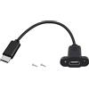 HuaLiSiJi Prolunga USB C 3.2 per Montaggio a Pannello 20Gbps Cavo Prolunga USB C Maschio Femmina per Laptop, Tablet, Cellulare (Nero, 0.3 m)