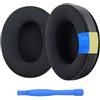 MMOBIEL Cuscinetti Auricolari di Ricambio per HyperX Cloud Stinger/Cloud Flight/CloudX/Cloud II/Cloud III/Cloud Alpha/Cloud Core/Mix Cuffie di MMOBIEL - Cuscinetti Cuffie Gel Raffreddante - Nero