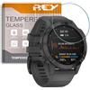 REY Pellicola salvaschermo per Garmin Fenix 6 - Fenix 6 PRO 47mm, Vetro temperato, di qualità Premium