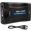 ZISONIX Adattatore da hdmi a scart, convertitore da hdmi a peritel, Adattatore audio video da Hdmi a PéRitel Supporta Uscita TV Ntsc/Pal per Ps3/Ps2/Tv/Dvd