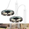 SOAIY 2PCS Striscie LED 2M Adesive con Sensore Movimento,Catena LED Tagliabile Ricaricabile da 2200mAh per Corridoio Sottomobili Sottopensile,2Modalità 3Colori per Armaido,Vetrine,Illuminazione TV