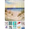 arteneur® - Tenda da doccia antimuffa, 180 x 200 cm, Öko-Tex Standard 100, orlo zavorrato, non trasparente, impermeabile, lavabile, con 12 anelli, motivo: costa marina