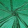 FINGERINSPIRE Mermaid Dragon Scales Tessuto 100x150cm 2-way Stretch Hologram Fish Scale Tessuto con striscia verde Mermaid Scale Print Tessuto per Costume, Abito, Decor