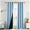 MRTREES Tende 100% Oscuranti per Interni Tende Termiche Isolanti Coprenti Blu con Occhielli per Camera da Letto Moderna Soggiorno Salotto 2 Pezzi Tenda Oscurante da Interno, 140x260 CM
