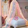 Forhome Cielo da letto per bambine, con arcobaleno, (60x250x125), rete da appendere, decorazione stanza, zanzariera viaggi casa
