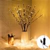 Ulalaza Lampada con ramo da 77 cm con 6 rami e 120 lampadine a LED Alimentata tramite USB Rami di salice illuminati a LED Utilizzare per riempire vasi per decorazioni natalizie per interni ed esterni