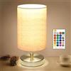 COOLWEST Lampada da comodino, moderna lampada da comodino a LED, modalità di cambio colore RGB dimmerabile con telecomando, per camera da letto, soggiorno, camera dei bambini, ufficio (lampadina RGB