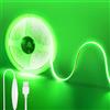 Clearhill Fita LED COB USB 5V con Interruttore Regolabile, 3M, Verde, 320 LED/M, 8mm, IP20, Cavo USB 1.5M, Decorazione Interna DIY