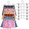 Relaxdays Set di appendini neri antiscivolo per pantaloni