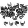 QUARKZMAN 40pz Fermi per Cerniere Lampo - #5#8 Forma a U Fermi Superiori per Borse Cappotti Giacche Cerniere Lampo Chiuse Sostituzione Nero Metallizzato (Ogni Misura 20pz)