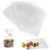 Wishstar Sacchetti Cellophane Trasparenti per Caramelle,200 Pezzi 15 x 20 cm Sacchetti Cellophane Borsa Quadrata Plastica per Torte al Cioccolato Avvolgere Biscotti dolciumimatrimonio,Natale