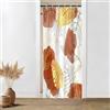 Uiiooazy Tenda Doccia Antimuffa, Uiiooazy Tenda da Doccia Piccola 90x180cm Rossa Boho Tropicale Astratta Foglie di Palma Verde Oro Tende da Bagno Tessuto Lavabile Impermeabile Tende Vasca da Bagno con 6 Anelli