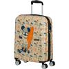 American Tourister Wavebreaker Disney - Mickey Mouse Valigia Cabina 55 cm, Valigia Rigida, Trolley Cabina per Ryanair & la Maggior Parte delle Compagnie - Mickey Super Surfer