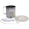 ANCIENTIMPEX Kit clistere in acciaio inossidabile di alta qualità (2,0 quarti) con tubo in silicone medico