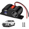 BORDEAG Adattatore Dual USB per Auto: Divisore Accendisigari, Caricabatterie Auto, per Auto SUV RV Camion Barca 12V/24V (Blu)