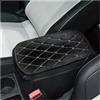 Adunsiaoto Cuscino Bracciolo Auto, Protezione per Bracciolo Auto in Pelle Impermeabile, Protezione per Scatola del Sedile del Bracciolo Auto, Accessori per L'interno Dell'automobile(Nero/Beige)