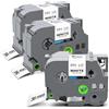 Exsun 3x Nastro per Etichette Compatibile da 36 mm per Brother P-Touch Sostituzione TZe per TZe-261, TZe261 per Brother P-touch CUBE Pro PT-P910BT PT-P950NW PT-P900W, Nero su Bianco