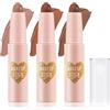 Boobeen 3 Pz crema evidenziatore contorno stick, contorno tridimensionale contorno bronzer stick contorno, uso multiuso per il viso evidenziare e contorno make-up