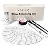 Ysen's Kit Mappatura Sopracciglia Professionale - Filo di Mappatura 30m, Pasta Sopracciglia 20g, Righello, Matita Mapping e 2 Pennelli Angolati per Design Sopracciglia | Microblading, Laminazione e Tinta