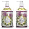 Natsabe 2x Le Maioliche - SALENTO - SAPONE LIQUIDO MANI 500 ml - MADE IN ITALY - Note di Neroli, Gardenia, Gelsomino, Patchouli, Limone + OMAGGIO 2 Tisane Funzionali Viropa