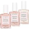 Manucurist Set Smalto Unghie Manucurist Active Icons Trio - Smalti Active Smooth 00, Shine, Bright - Trattamento illuminante e cura - Smalto Rinforzante Unghie - Cofanetto Regalo Donna