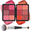 Joyeee Fard Illuminante Contouring Viso, 12colori Multiuse Blush Hignlighter Blush in Polvere Make Up Palette per Guancia Occhi Labbra Lunga Durata Penna Trucco per Ragazze Donne Makeup Regalo Set