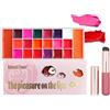 FantasyDay Set di 20 lucidalabbra impermeabili e durevoli con pennelli per trucco, palette Xmas per labbra, idratante, per la cura delle labbra, rossetti naturali lucidi