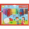 Pennarello con cordino porta cappuccio - STABILO Cappi - Astuccio da 18 - Colori
