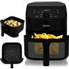 Knapper Chef - Friggitrice Ad Aria 1600W, 6,5L Con 9 Programmi Automatici, Cottu