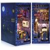 QIANLING Kit 3D fai da te per angolo del libro, kit per angolo libro con LED, kit fai da te in miniatura per casa delle bambole per adulti e ragazzi, decorazione per casa delle bambole 3D, puzzle in legno