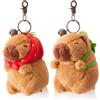 Tomatoys X2 Capibara Peluche. Capybara peluche Simulazione Carpincho Giocattoli, Carino Animali di Peluche Capibara con Abiti, Cuscino di Carpincho, Regalo per Bambini e Ragazze