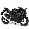 Risopen Compatibile per Yamaha R1 Black Model 1:18 Moto Bike Toy Motocross Modello Nero Moto Giocattolo Supercross Collezione Regalo per gli Uomini