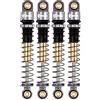INJORA RC Ammortizzatore 43mm Filettato Tele Shocks Damper per 1/24 RC Crawler Axial SCX24 Deadbolt Bronco Gladiator Upgrade(Grigio)