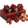 Holzsammlung Rompicapo 3D in Legno, 6 Pezzi Giocattoli Logica Puzzle Game di Legno Classico Educativi Gioco di Mente, IQ Test Mente Intelligenza Jigsaw Puzzle Brain Teaser Toy per Adolescenti e Adulti