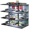 NUEIOVRW 1:64 Diorama Garage Modello, Illuminazione LED 4 piani Parcheggio Scena Display Case, per 1:64 Diecast Modellino Auto Vetrina Modello Auto Vetrina
