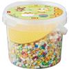Hama Perline da stirare, circa 4.000 perline, 1 piastra a forma di uovo n. 260-03, foglio con motivo stampato colorato, istruzioni e carta da stiro, set di decorazioni a mosaico per bambini creativi a
