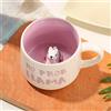 LOZACHE Tazza 3D in ceramica di alpaca, tazze da caffè in alpaca uniche fatte a mano, regalo di Natale per compleanni, donne, ragazze, fidanzata (Alpaca)