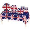 COSORO 69 Pezzi Set Stoviglie per Feste di Compleanno,Union Jack Piatti Tazze Asciugamani di Carta Tovaglia Plastica Stoviglie Monouso Biodegradabili,Decorazione Desktop per Feste di Compleanno,Picnic