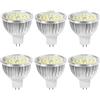 WULUN MR16 GU5.3 - Confezione da 6 lampadine LED 6 W bianco caldo 3000 K, lampadine alogene da 60 W, AC/DC 12 V, 550 lumen, angolo di diffusione 120 gradi, non dimmerabile Bianco freddo.