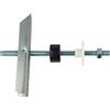 tecuro Fissaggio per lavabo con tasselli pieghevoli a molla, con asta filettata M10 x 180 mm, per montaggio a parete cava