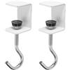 PATIKIL 2Pcs Gancio Da Scrivania Gancio Porta Borsa Quadrato J Bianco