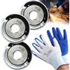 ZRUEWOT Dado M14 per Smerigliatrice con Chiusura Rapida - Set di 3 Pezzi, Serraggio Manuale Senza Chiavi, Autobloccante e Antivibrazione, in Lega di Alluminio, con Guanti in Nitrile, Compatibilità Universale